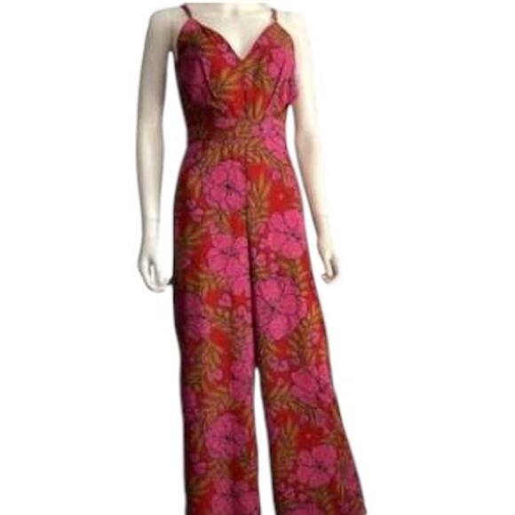 Dee Elly Sweetest Stitch Jumpsuit - Multicolor Floral Print - Large - Picture 8 of 14